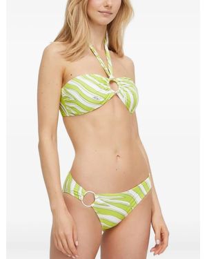 MICHAEL Michael Kors Gestreifter Bikini Mit Ringdetail - Gelb