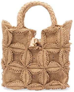 Jamin Puech Paris Coquette Raffia Tote Bag - Natural