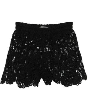 Maurizio Braschi Lace Mini Shorts - Black