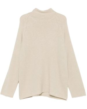 Casey Casey High-Neck Raglan-Sleeve Sweater - Natural