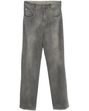 Ermanno Scervino Jeans Met Wijde Pijpen En Geometrisch Patroon - Grijs