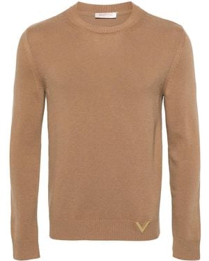 Valentino Garavani Vロゴ ニットセーター - ブラウン