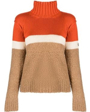 Moncler Striped Knit Jumper - Orange