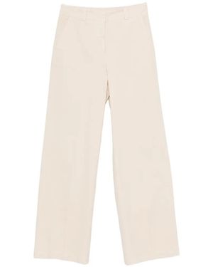 Peserico Concealed-Fastening Wide-Leg Trousers - White
