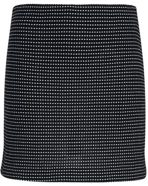 Proenza Schouler Lawson Tweed Dot Mini Skirt - Black