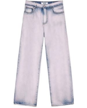 MSGM Vaqueros con logo - Azul