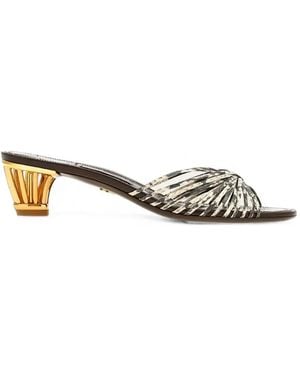 Ferragamo Sculptural-Heel Pumps - Metallic
