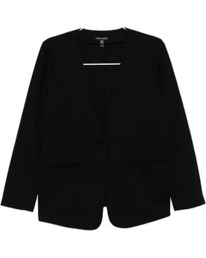 Eileen Fisher V-Neck Blazer - Black