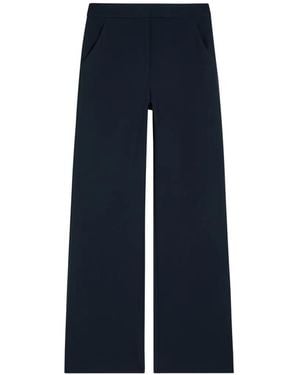 Veronica Beard Tonelli Pocket Wide-Leg Trousers - Blue