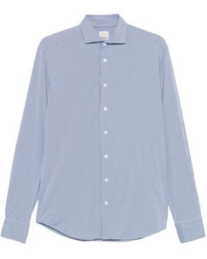 Traiano Milano Striped Long-Sleeved Shirt - Blue