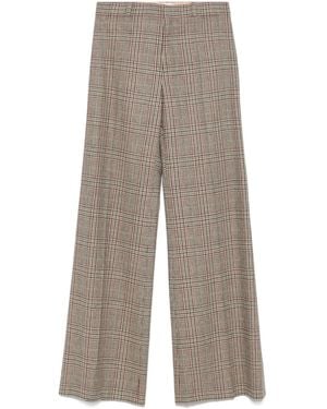 Chloé Prince Of Wales-Check Pants - Natural
