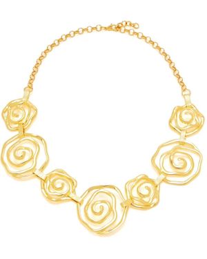 LYNYER Rose Pendant Necklace - Metallic