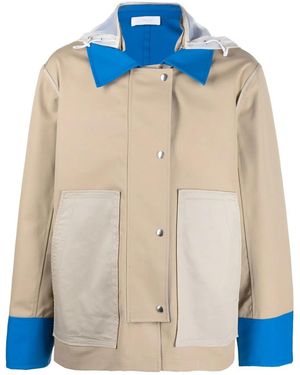 Helmut Lang Colour-Block Single-Breasted Jacket - Blue