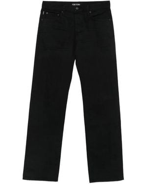 Tom Ford Vaqueros Con Acabado Lavado - Negro