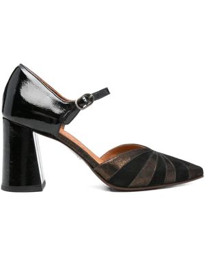 Chie Mihara 80 Mm Leren Pumps Met Enkelbandje - Zwart