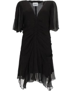 Isabel Marant Ruched Asymmetric Dress - Black