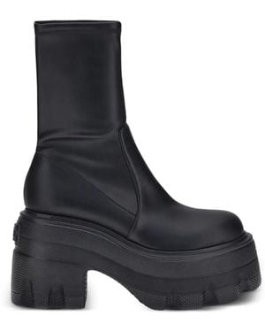 Casadei Maxxxi Platform Ankle Boots - Black