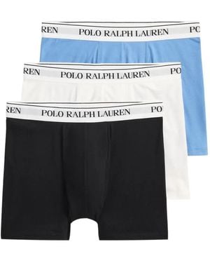 Polo Ralph Lauren Elasticated-Waistband Boxers (Pack Of Three) - Blue