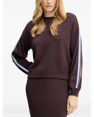 Pinko Back Emporio Stripe Sweatshirt - Purple