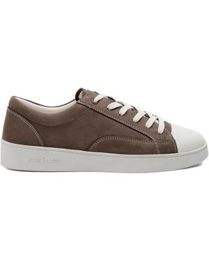 Jude Llow Nubuck-Leather Low-Top Trainers - Brown