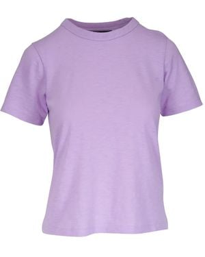 Veronica Beard Cotton T-Shirt - Purple