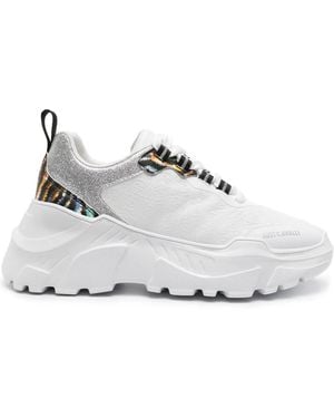 Just Cavalli Monogram Panelled Chunky Trainers - White