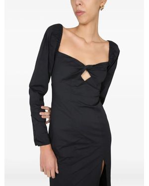 STAUD Josephine Poplin Maxi Dress - Black