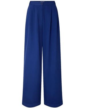 Sessun Tamayo Button-Fastening Trousers - Blue
