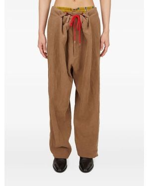 Vivienne Westwood Drawstring-Detail Regular Trousers - Brown