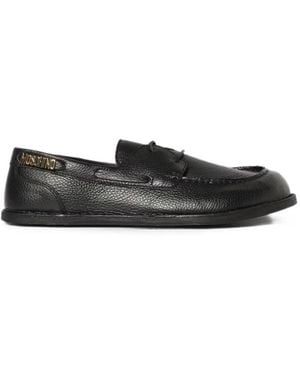 Moschino Mocassini Adrian Con Placca Logo - Bianco