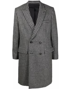 Ami Paris Abrigo Con Motivo Pied De Poule - Gris