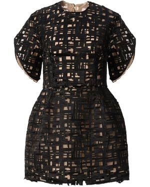ARAFTU Open-Back Mini Dress - Black