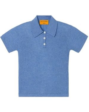 Guest In Residence Poloshirt aus Kaschmir - Blau