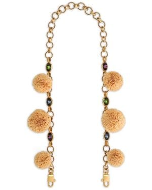 Dolce & Gabbana Correa de bolso con detalle de charm - Metálico