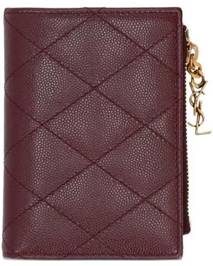 Saint Laurent Cassandre Bijou Bi-Fold Wallet - Purple