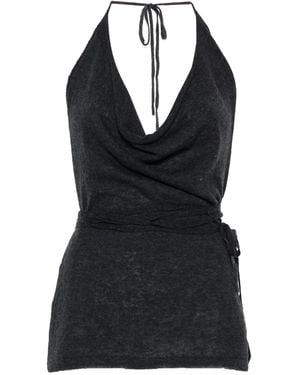Cordera Halterneck Tie Top - Black