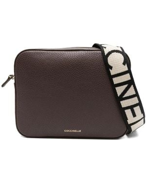 Coccinelle レザー ショルダーバッグ - ブラウン