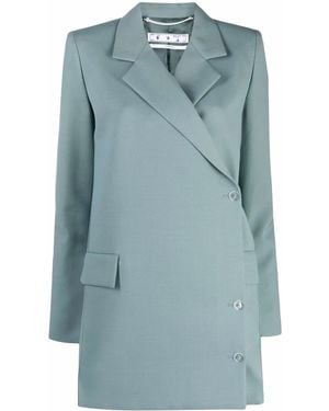 Off-White c/o Virgil Abloh Cardbox Wrap Blazer - Blue