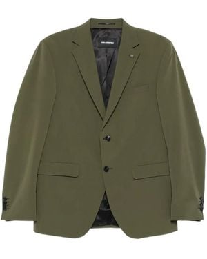 KARL LAGERFELD Three-Button Notched-Lapel Jacket - Green