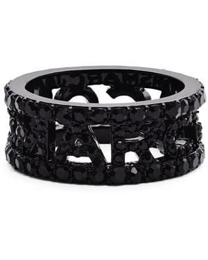 Marc Jacobs The Monogram Paving Ring - Schwarz