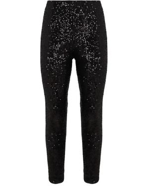 Weekend by Maxmara Sequin-Embroidered Leggings - Black