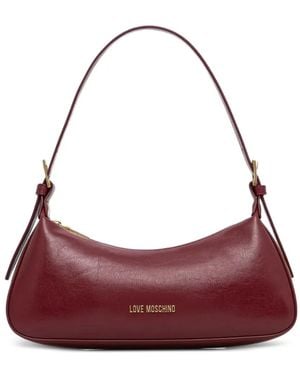 Love Moschino Logo-Plaque Shoulder Bag - Purple