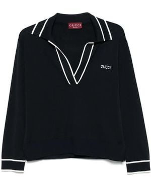 Gucci Polotop Met -Intarsia - Zwart