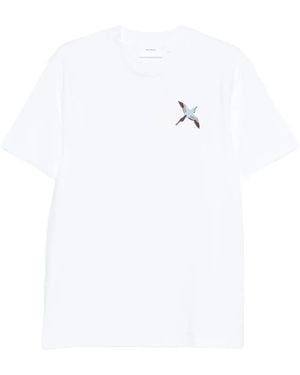 Axel Arigato T-Shirt mit Micro Bee Bird-Print - Weiß