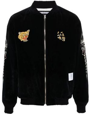 Neighborhood Savage Velvet Bomber Jacket - Black