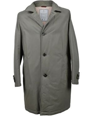 Brunello Cucinelli Button-Fastening Quilted Coat - Gray