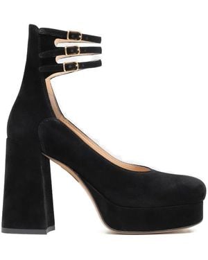Chloé Suede Leather Court Shoes - Black