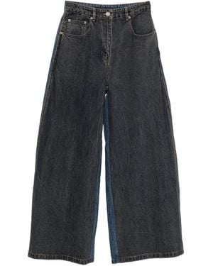 Juun.J Panelled Wide-Leg Jeans - Grey