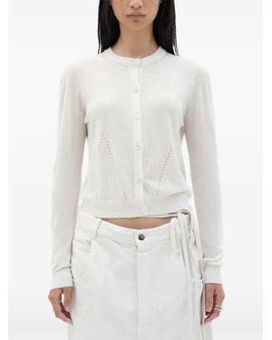 Ann Demeulemeester Geknöpfter Bjel Cardigan - Weiß