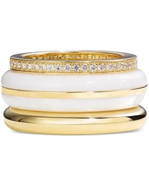 BY PARIAH Embellished Stacked Rings - Metallic